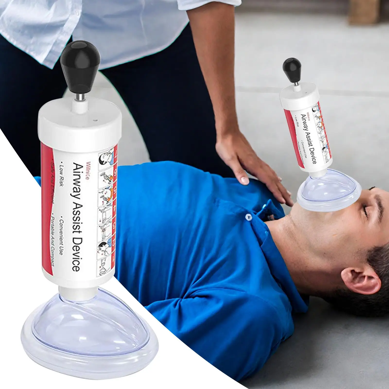 

Anti Choking Device Portable Airway Assist Emergency Respiratory Tool Home First Aid Kit For Adults Kids Travel Camping School