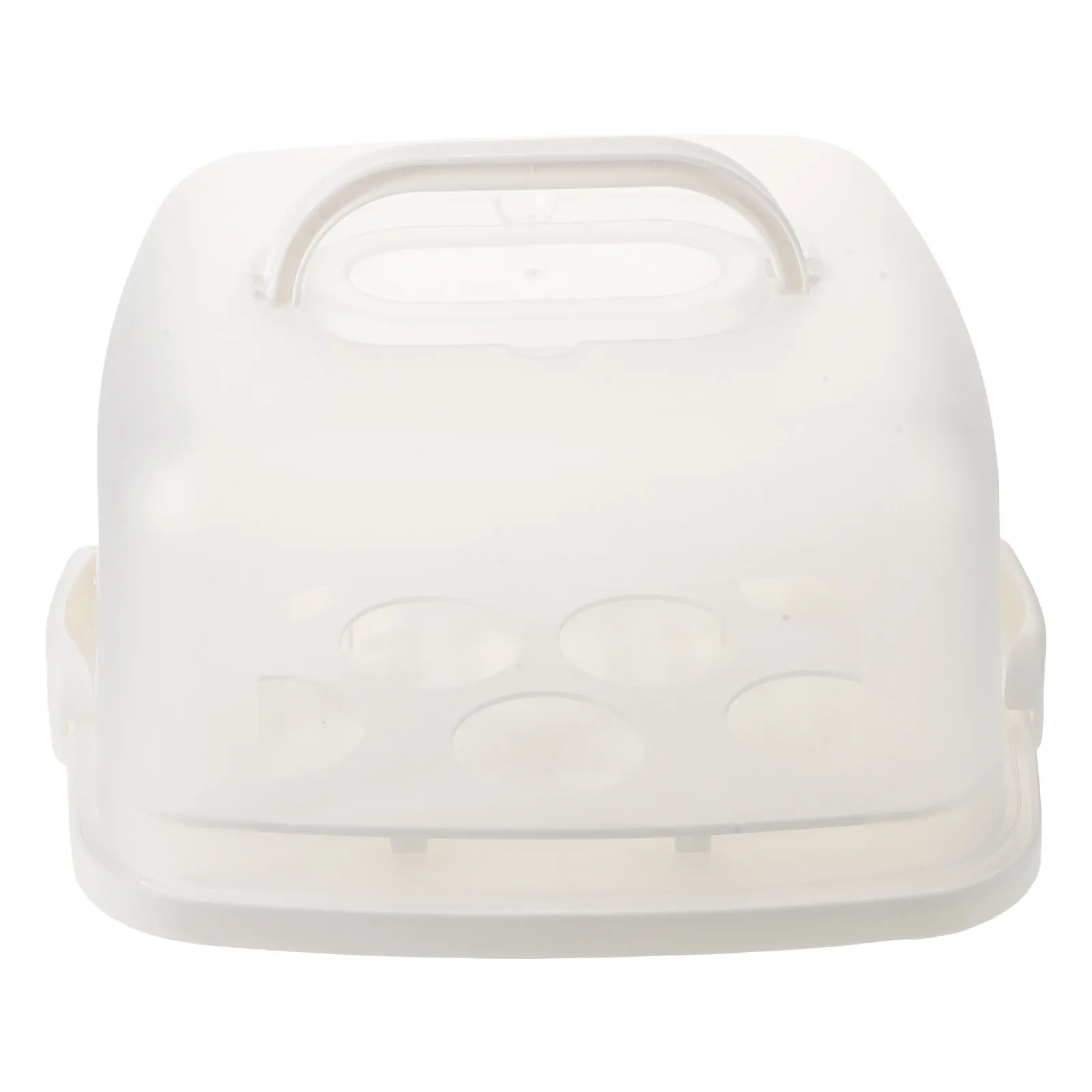 

10-дюймовая портативная коробка для торта с ручкой, многоразовый пластиковый контейнер для транспортировки и хранения кексов и тортов, сохраняющий свежесть