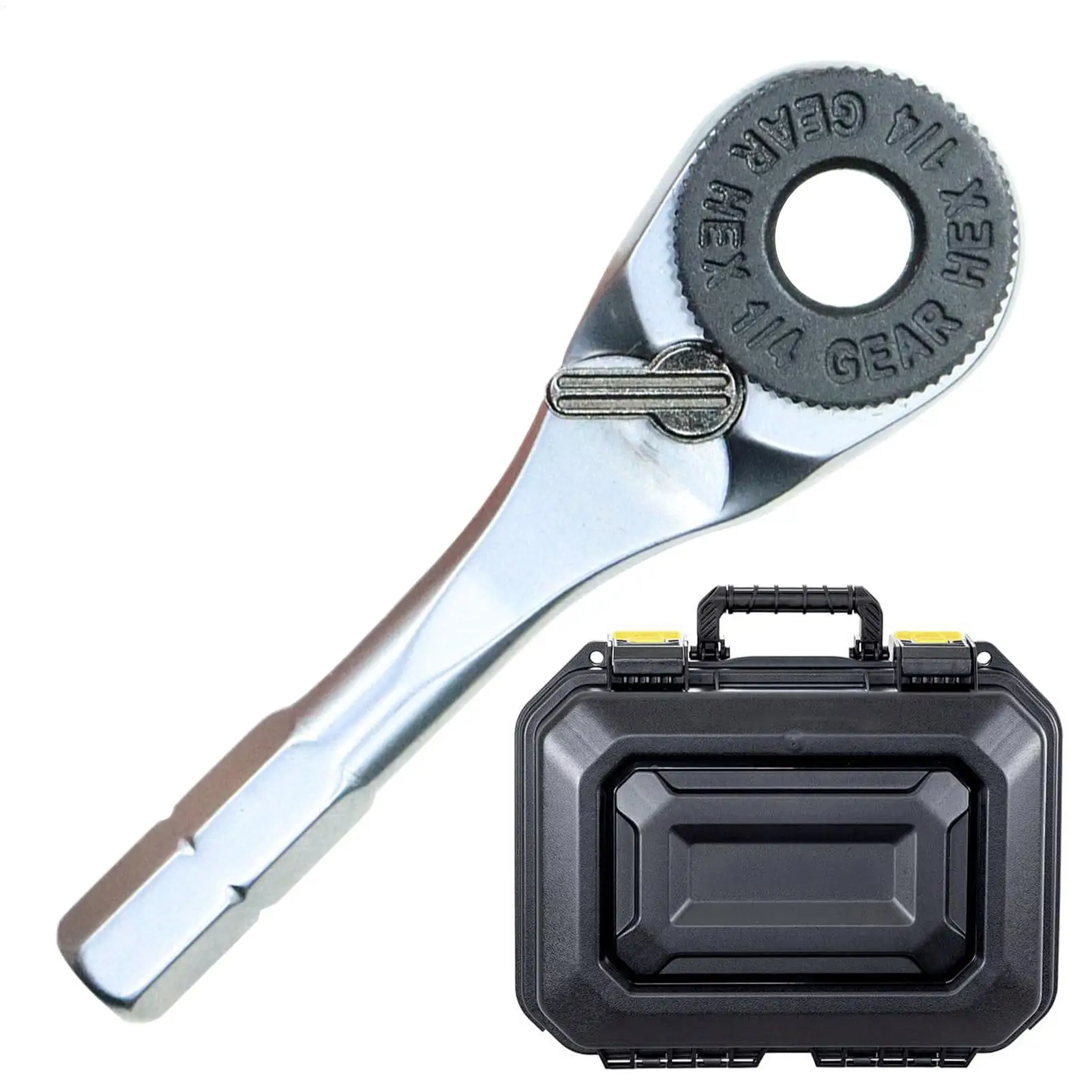 Mini Chave Catraca 1/4 (6,35mm) para Parafusos Sextavados e Chaves de Torque - Ferramenta Manual