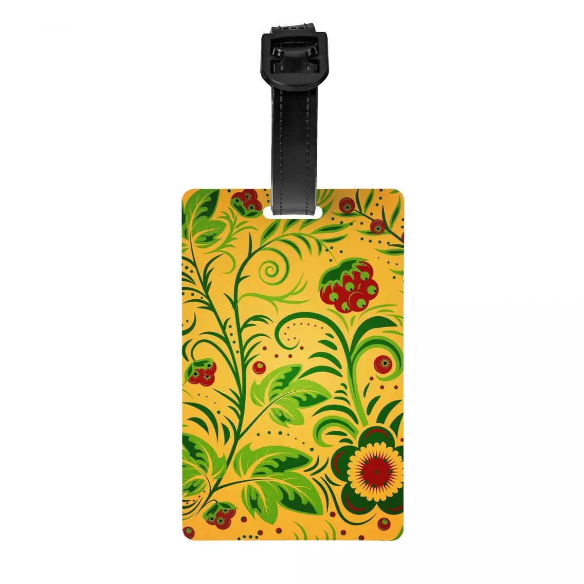 

Пользовательские Хохлома, русское народное искусство, багажная бирка для чемоданов, забавные багажные бирки, идентификационная этикетка с обложкой конфиденциальности