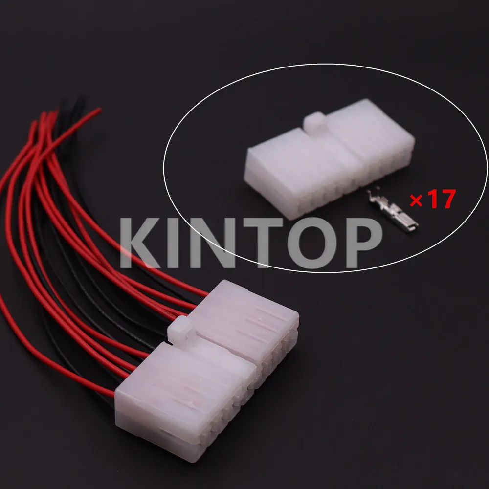 1 Set 17 Pins 172500-1 172509-1 Automobile Electrical Wiring Harness Connector Socket AC Assembly