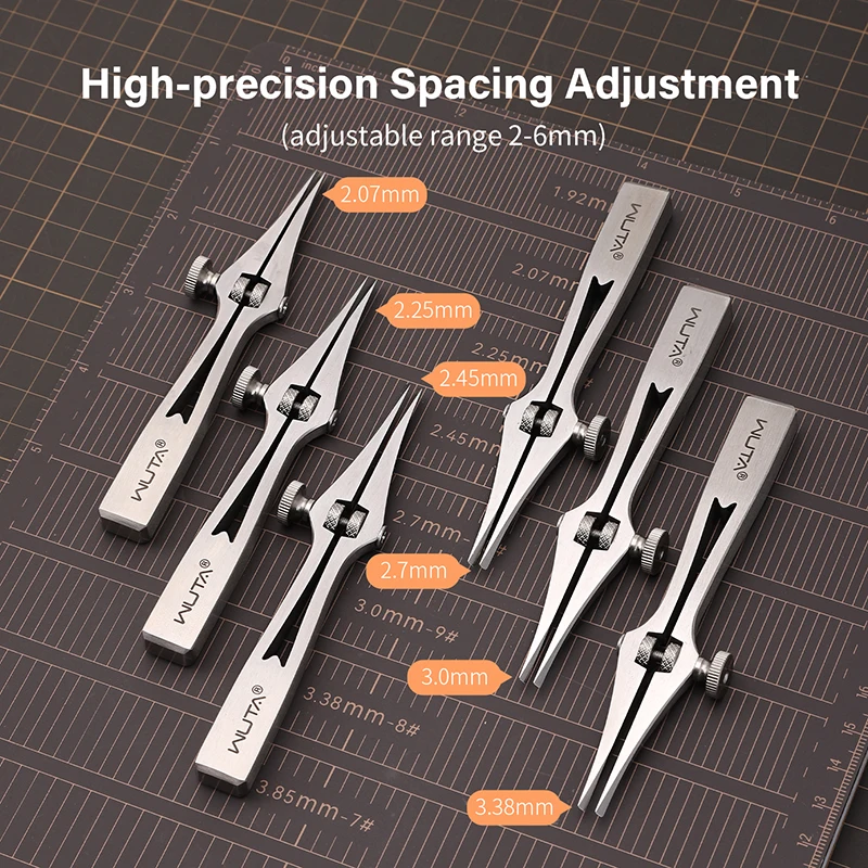 WUTA 2-6mm Adjustable Pricking Iron French Style Leather Chisel Professional Sharp Belt Hole Punching Skin Stitching Craft Tools