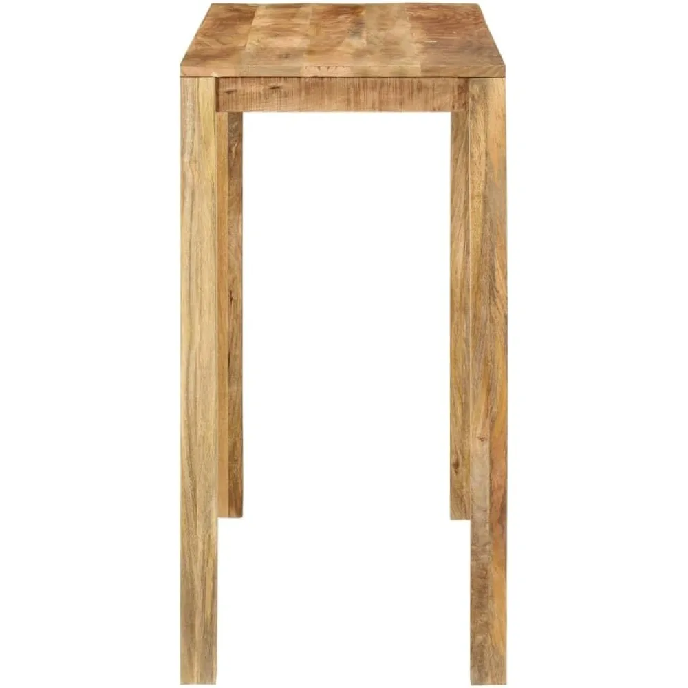 Meja Bar Gaya Rumah Pertanian Kayu Mangga dengan Rangka Kokoh - 44.1x21.7x42.5 Ideal untuk Ruang Makan dan Pub