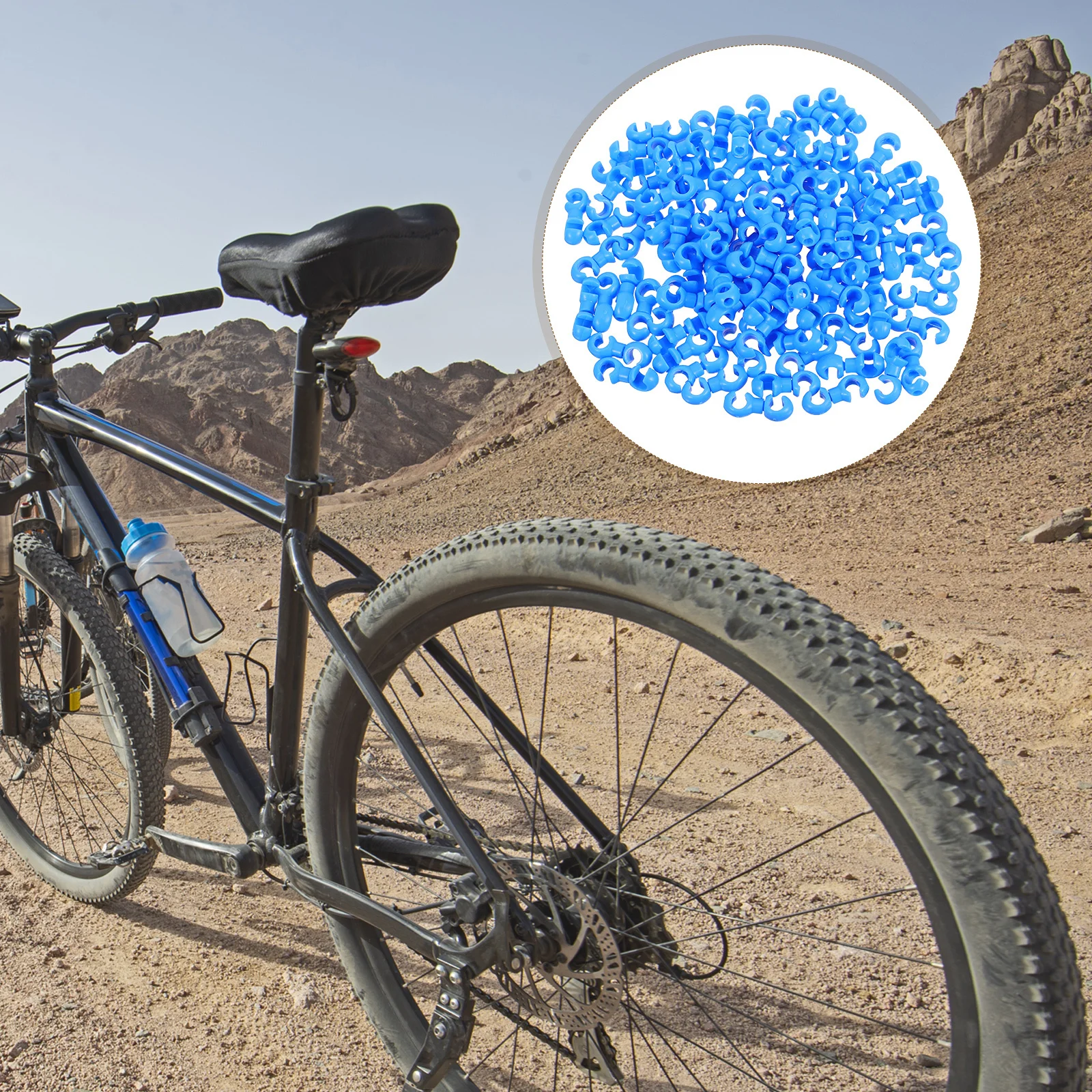 

100Pcs Bicycle Cable Clips S Hook Mounts for Brake Gear Hydraulic Lines Bike Cable Management Clamps Secure Cycling Performance