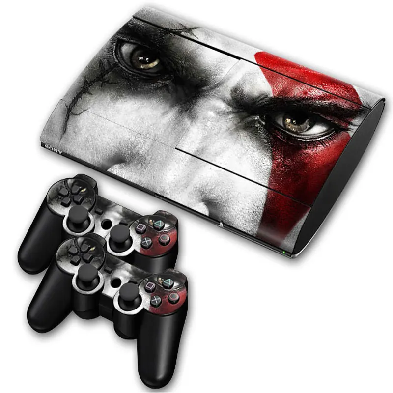 God of war Vinyl Skin Sticker Protector For PS3 Super slim 4000 Original Vinyl Console and Controllers skins Image customization