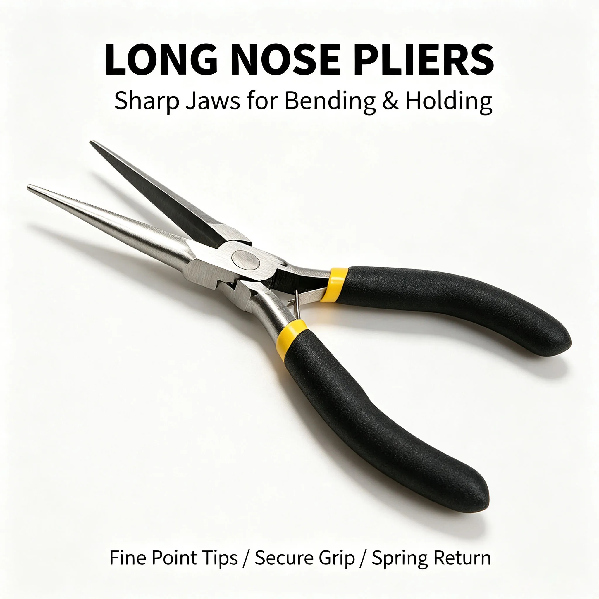 Pince à bec long 45 # Outils à main en acier, outils de réparation pour électriciens, outils de dénudage, de coupe et de serrage, coupe-fils multifonction