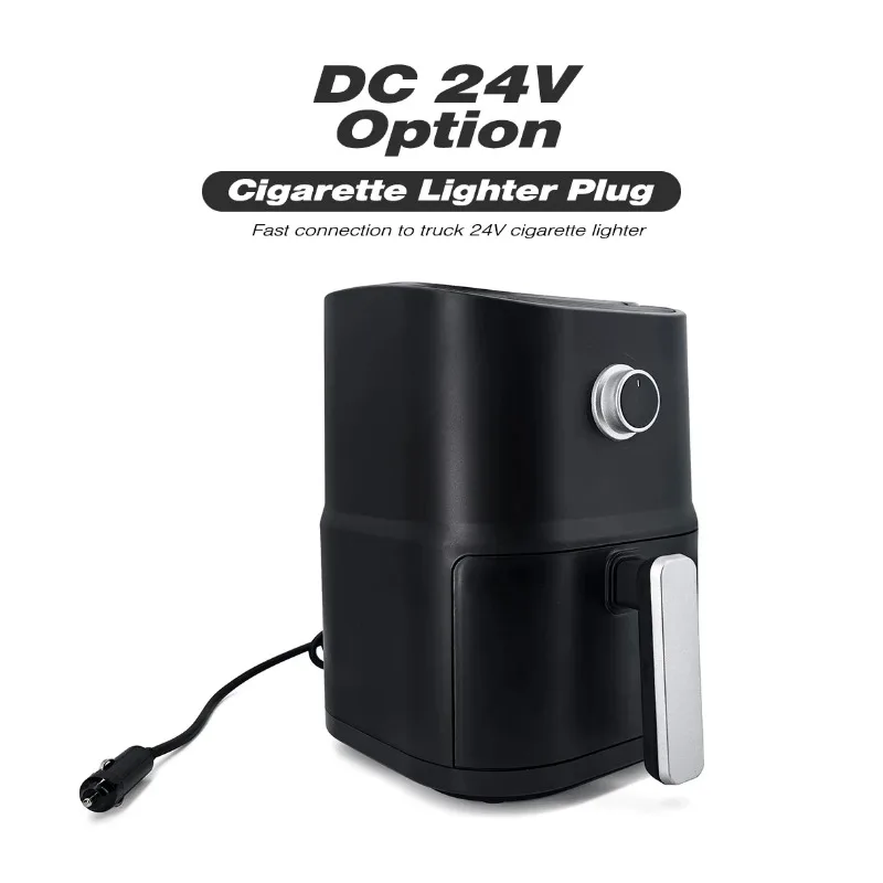 12V DC 250W 3L Portable Vehicle-Mounted Oil-Free Air Fryer for Camping & Travel