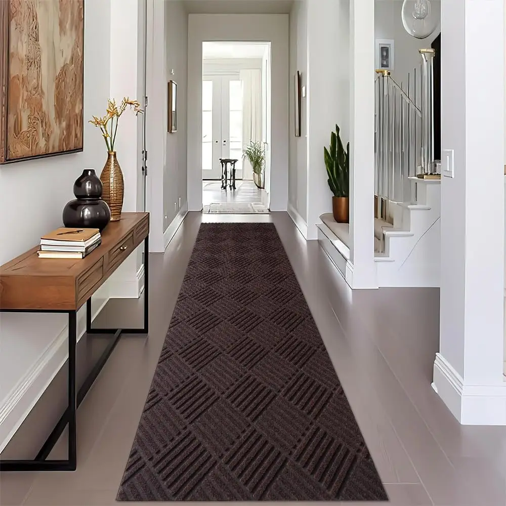 Area Rug 5FTX26FT Modern Graphite Rug Collection Craft with Non-Shedding Floor Carpet Washable for Living Room Bedroom