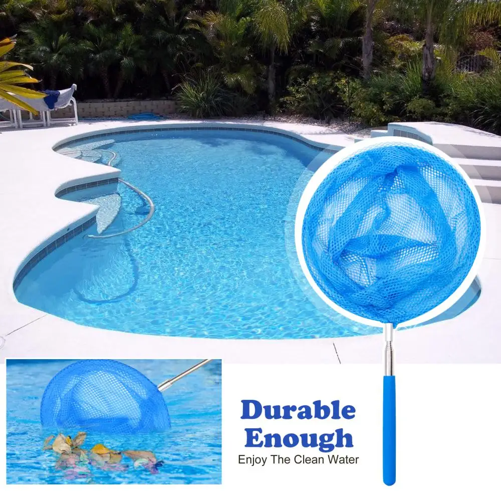 Swimming Pool Net Durable Sturdy Pool Cleaning Top-notch Quality Telescopic Pool Net For Efficient Leaf Cleani Telescopic Rake