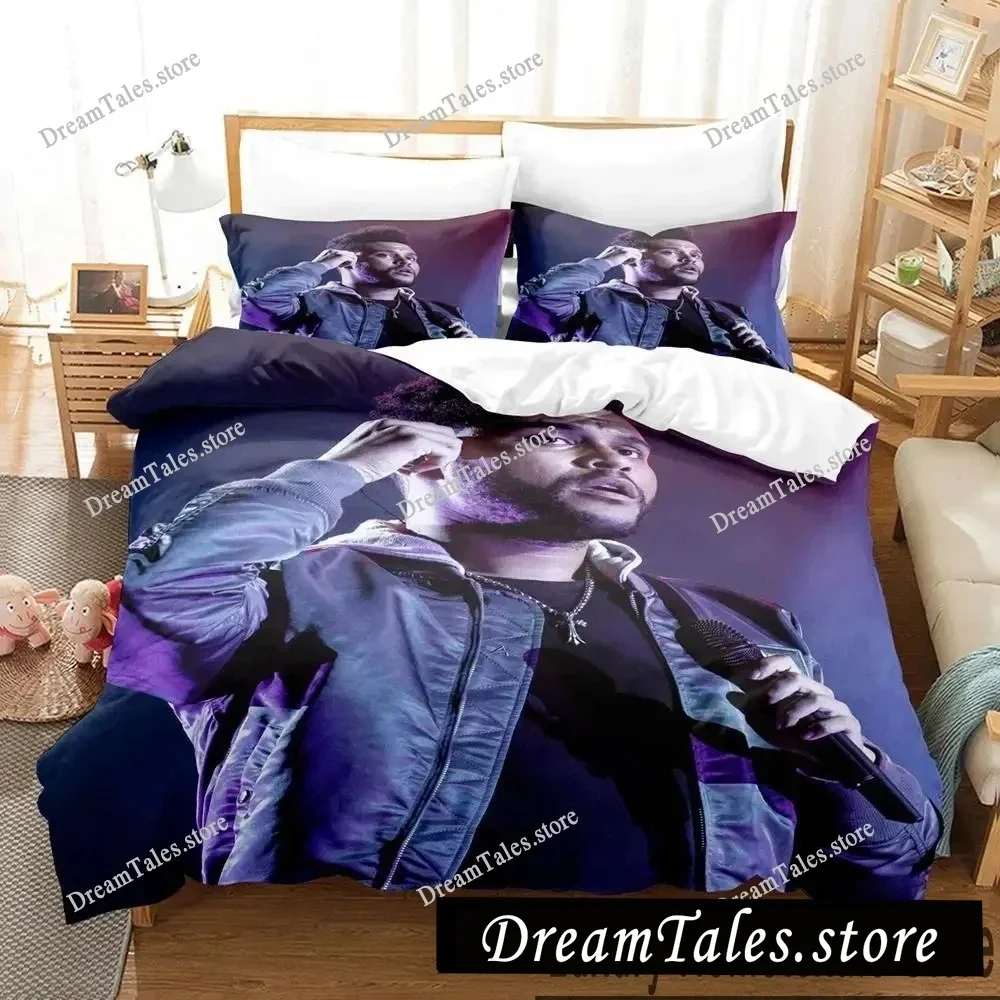 

3D Print The Weeknd Bedding Set Boys Girls Twin Queen King Size Duvet Cover Pillowcase Bed Boys Adult Home Textileextile