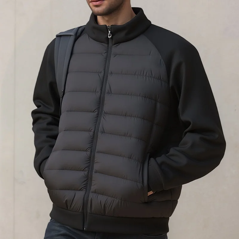 سترة Veidoorn Premium للرجال قصيرة للأسفل معطف شتوي دافئ سترة منتفخة خفيفة الوزن للرجال سترة للتزلج في الهواء الطلق سترة الطقس البارد #2