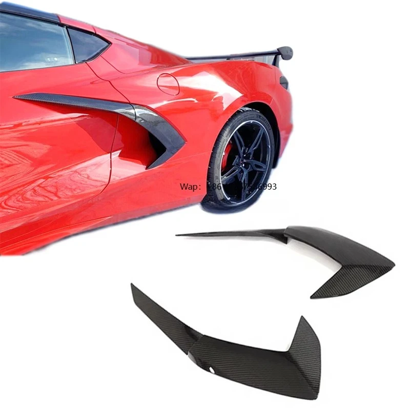 

Carbon Fiber Side Door Panel Vents Garnish Trim Rear Fender Air Intake for C8 2020-2024 Car Accessories