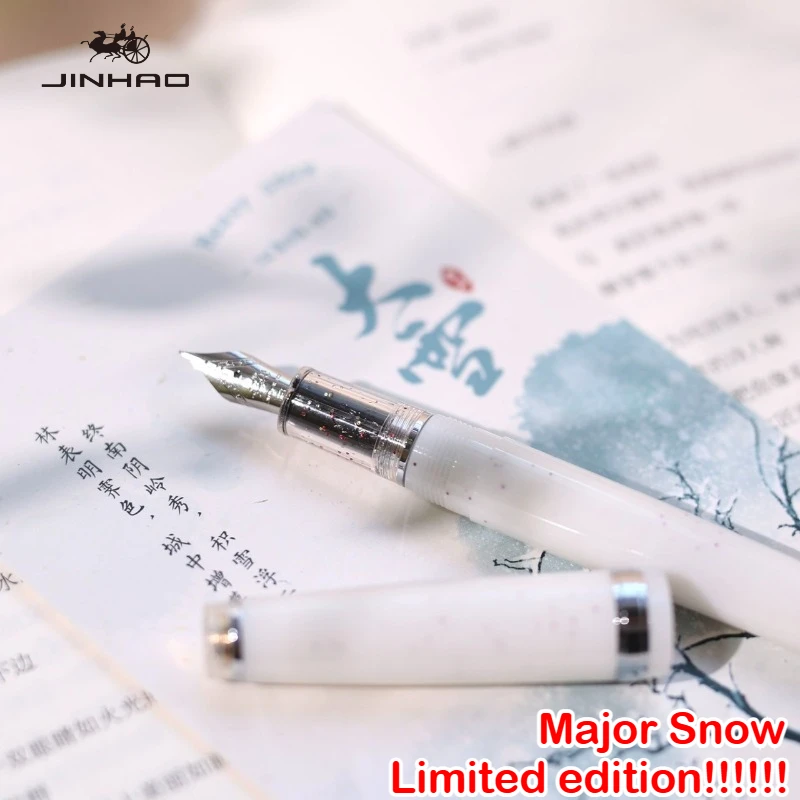 

Limited Edition Major Snow Color JINHAO 82 Fountain Pen EF F M Calligraphy Pen Korean Stationery Office School Supplies