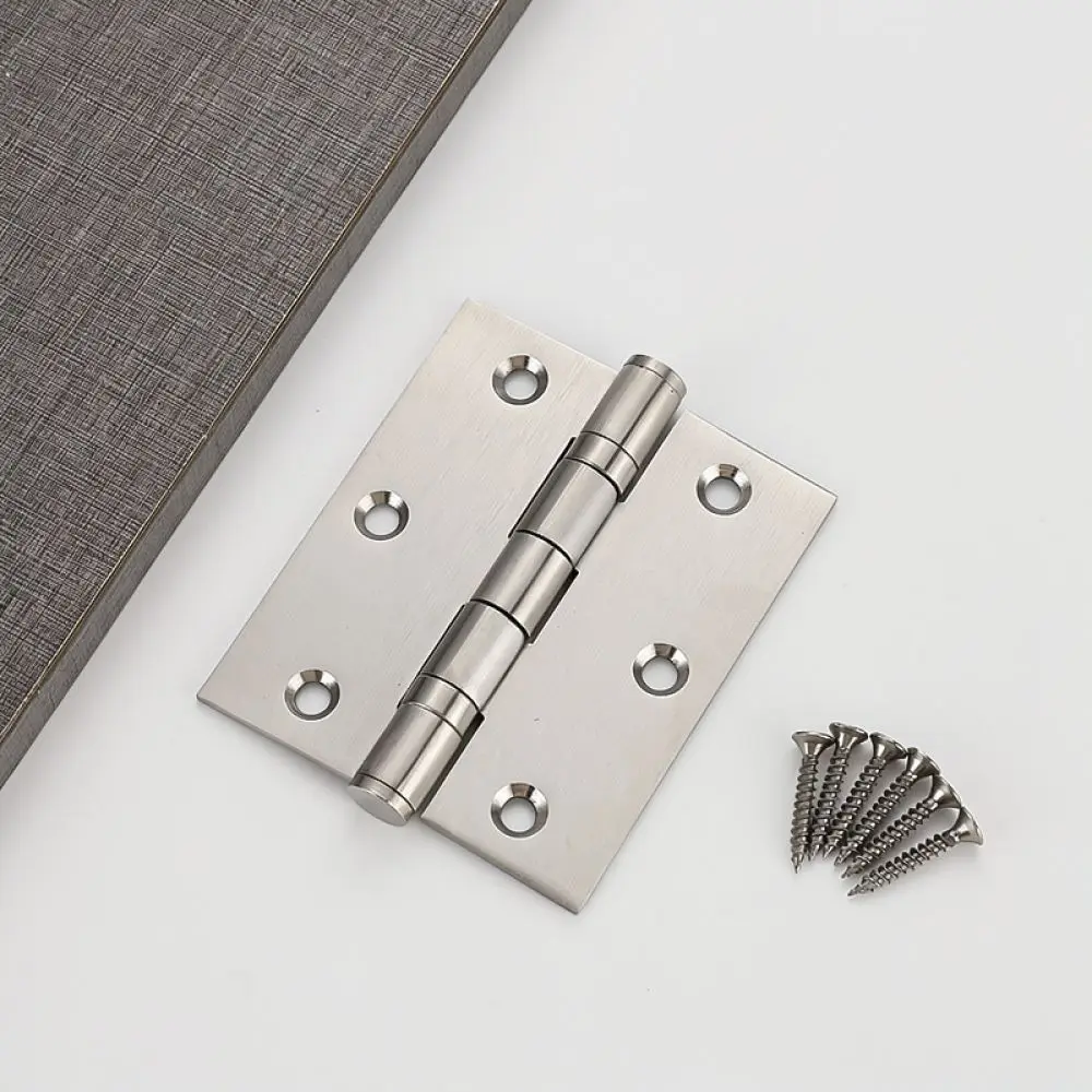 High Quality 304 Stainless Steel Door Hinge Silent Bearing Butt Hinges For Bedroom Wooden Door Smooth Operation