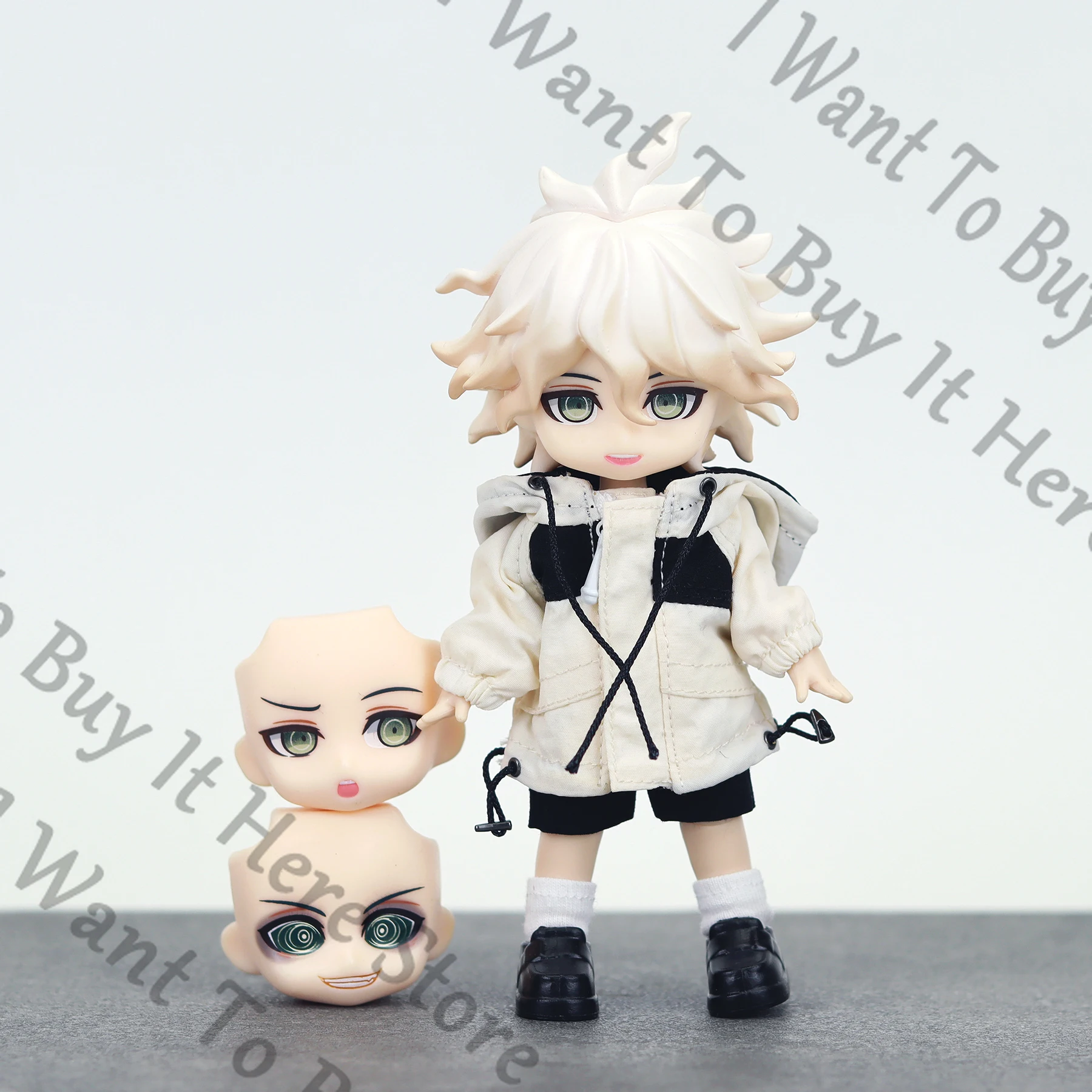 

Anime Danganronpa Nagito Komaeda Cosplay Cartoon Movability Figures Model Accessory Garage Kits Desktop Ornament Mascot Gift
