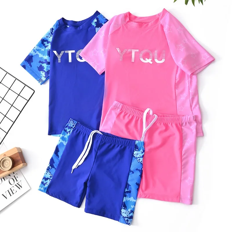 

New Children Two Piece Swimsuit Baby Boy Girl Swimsuit Suit Teenage Kids Swimming Equipment Boy Quick-drying Swimming Trunks