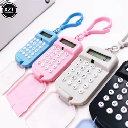 Portable Digit Calculator Kawaii Mini Calculator Pocket Display Cartoon Cute Creative Keychain Calculator Office Supplies