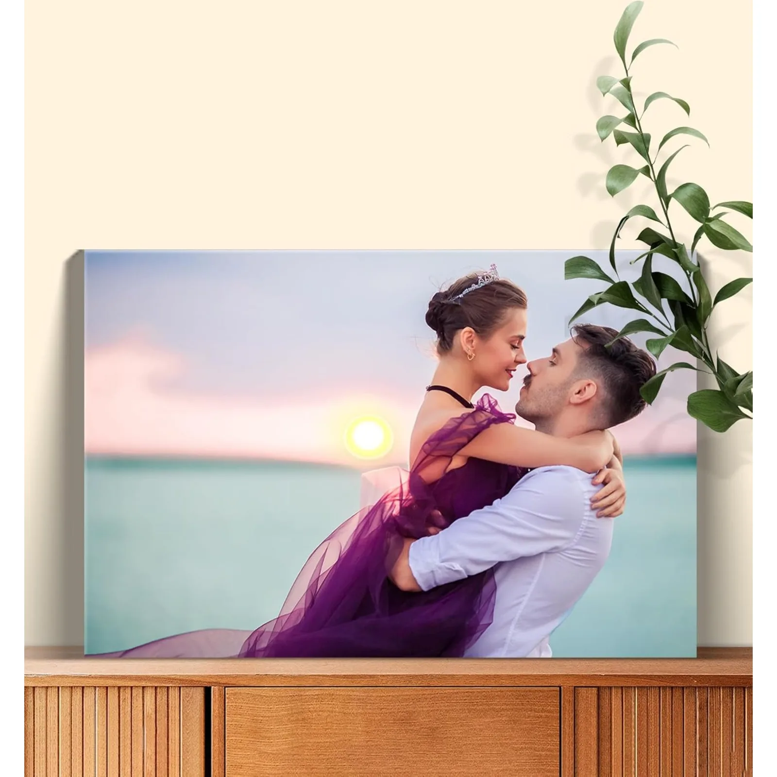 Dog Cat Pet Memorial Custom Photo Thickened Frameless Canvas Wall Art Decor