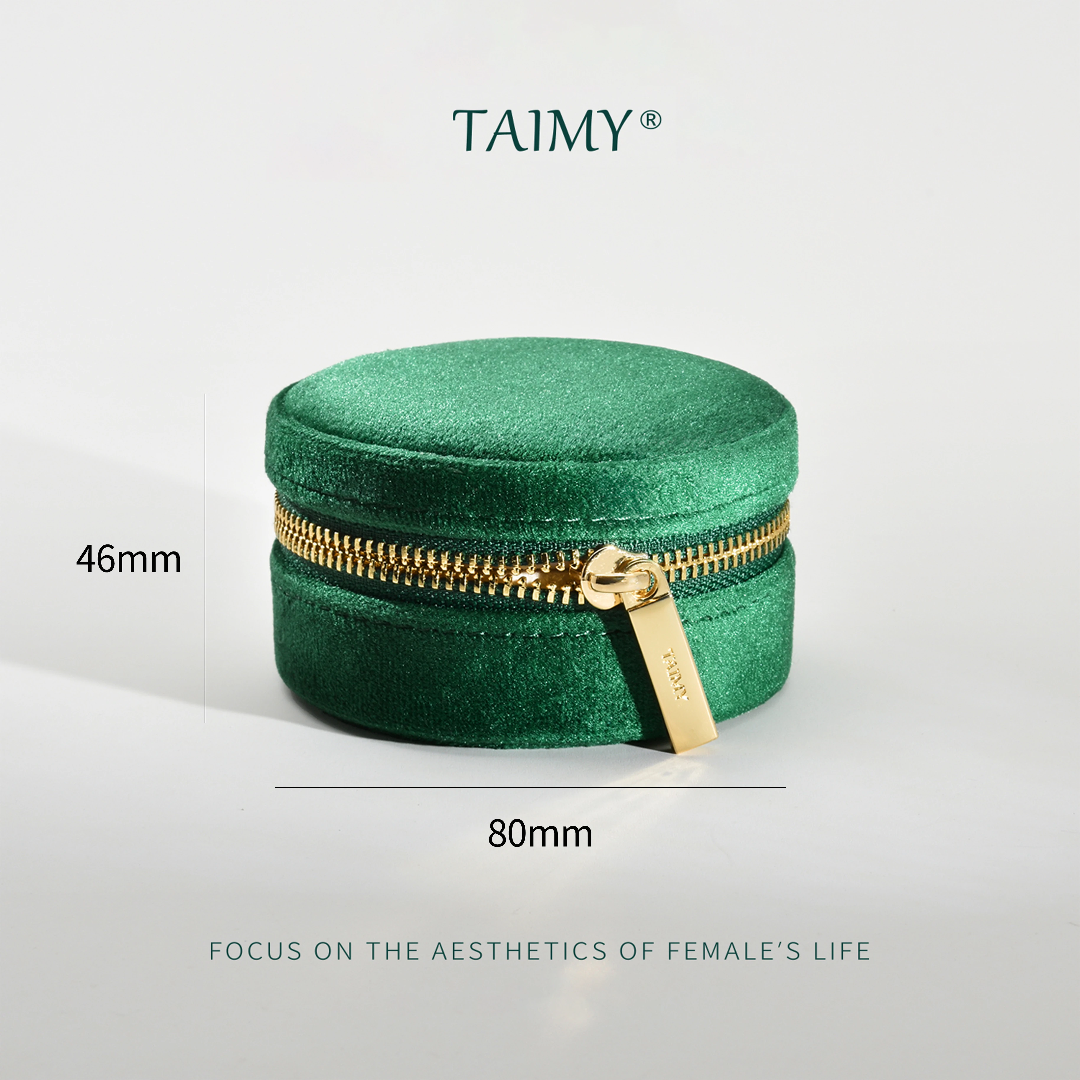 TAIMY Velvet Travel Ring Necklace Jewelry Storage Box Girls Personalise Gift for Birthdays Wedding Packging Free Custom Logo