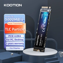 KOOTION M2 SSD NVME 256GB 512GB Gen4*4 Solid State Drive PCIE 4.0X4 2280 Internal Hard Disk HDD M.2 SSD for PC Laptop Desktop