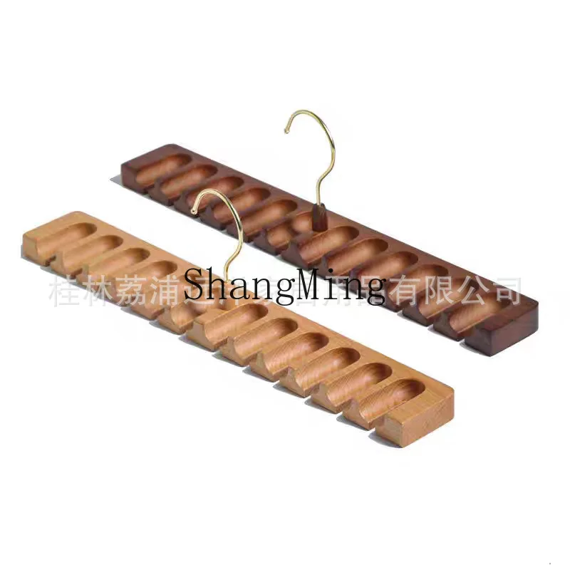 

PYH solid wood belt storage belt storage wooden hanger tie hanger hanger wardrobe shelf storage wholesale