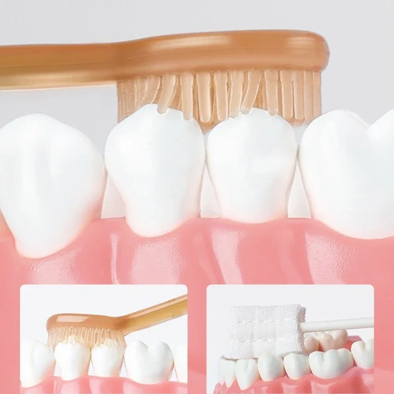 Escova silicone segura para treinamento dentição, escova dentes cerdas macias para bebês, escova língua