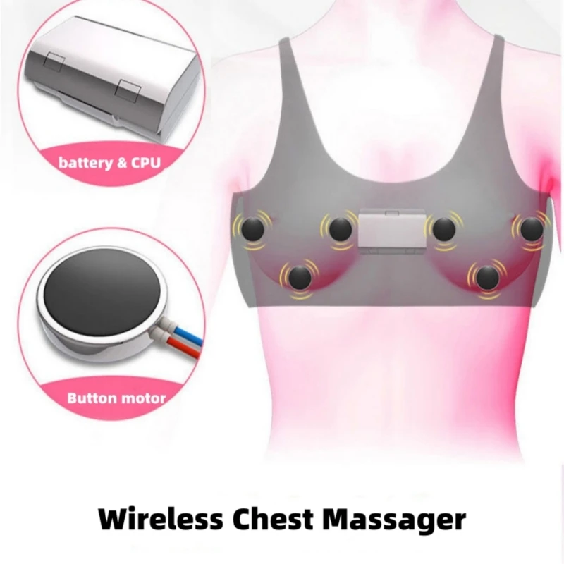 

Seamless Washable Breast Massager Bra with Vibrating Hot Compress Comfortable Breast Enhancement Beauty Instrument