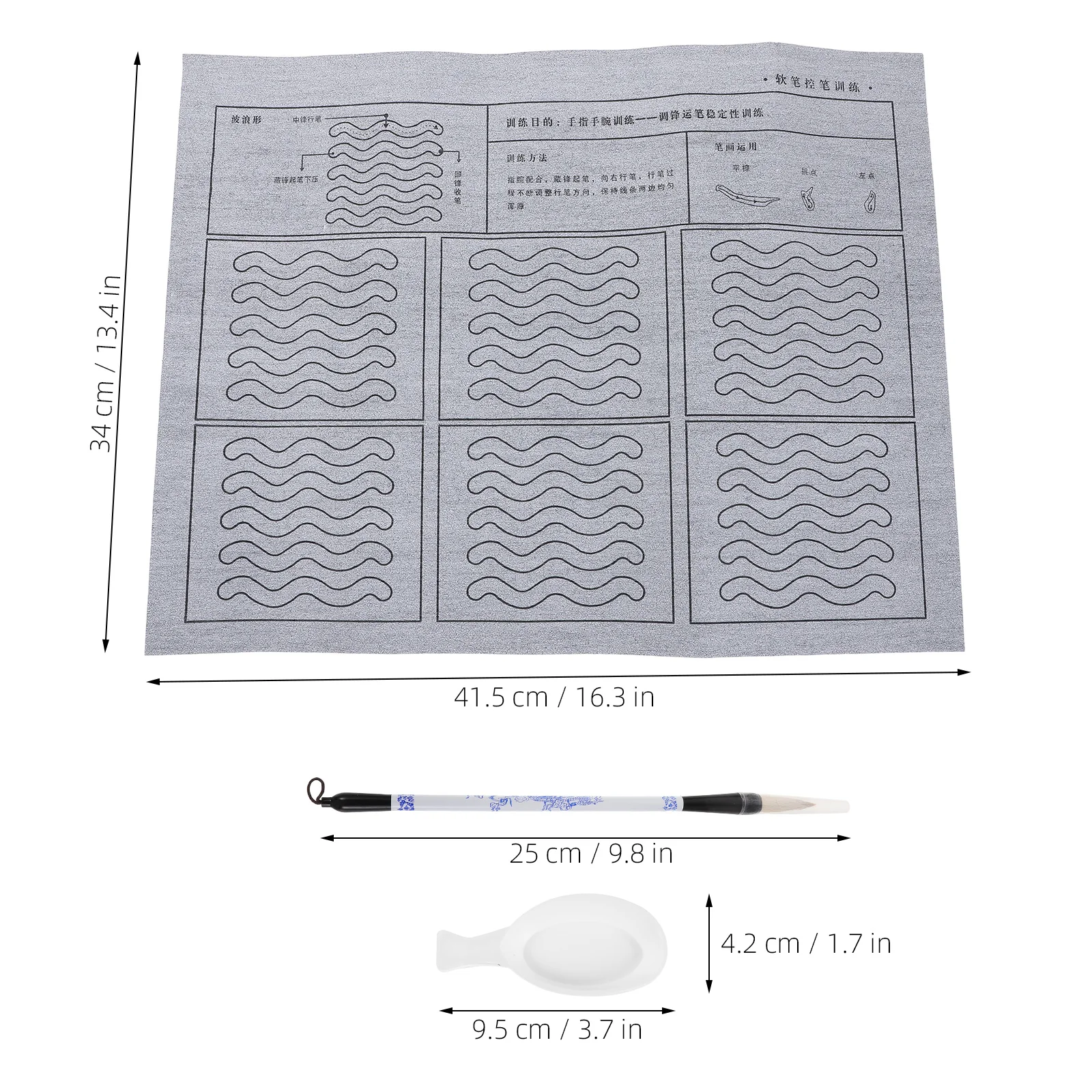 1 Set Chinese Calligraphy Water Cloth Reusable Practice Sheet Fast Drying Portable Folding Design For Kids Students Beginners