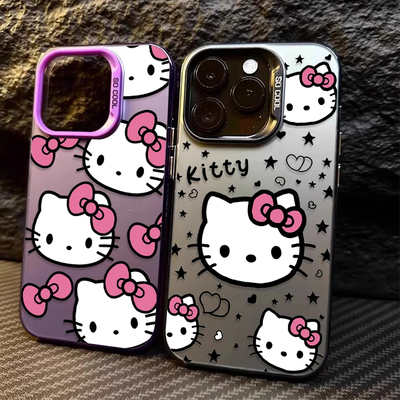 Cartoon Sanrio Hello Kitty Phone Case for Samsung Galaxy S25 Edge S24 S23 S22 S21 S20 Ultra Plus FE A56 A36 A26 Shockproof Cover