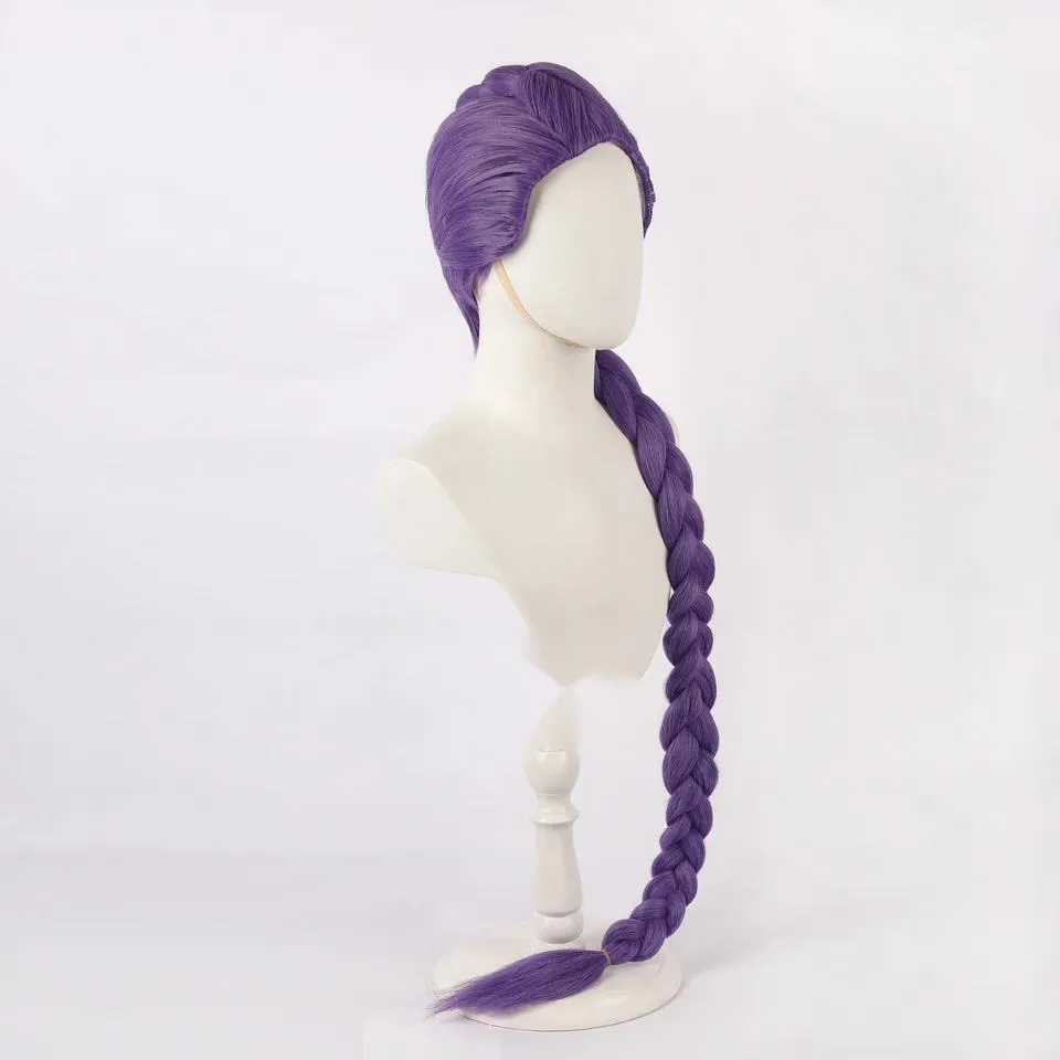 Anime Kpop HUNTRIX Rumi Cospaly Wig Demon Hunter Hair Volume Violet Long Hair Ponytail For Hallowmas Party Adult Women Men
