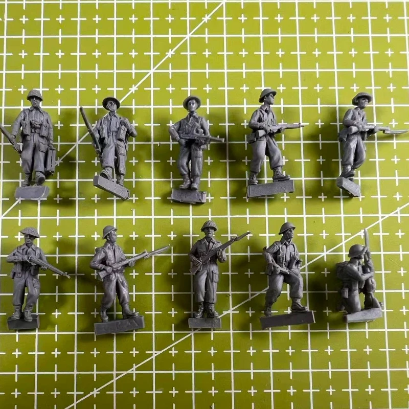 

Высокое качество 1/72 литой смолы солдат Второй мировой войны британский солдат 10-местный комплект модели