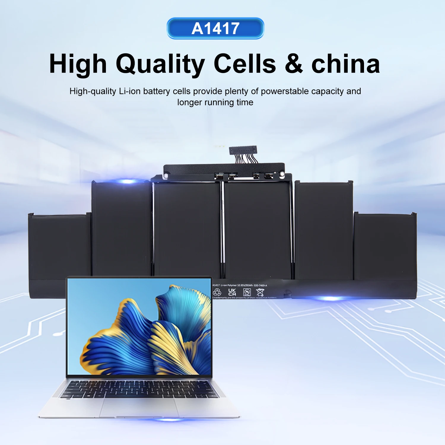 

AUSSY A1417 Laptop Battery for Apple A1398 (2012 Early-2013 Version) for MacBook Retina Pro 15" fits+ 24-Month warranty