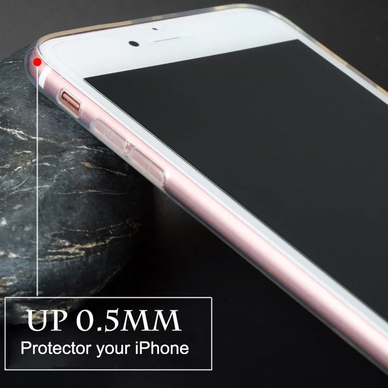 Hochwertige, klare TPU-Hülle für iPhone 7 Plus 6 6S 7 8 Plus X Xs Xr 11 12 Pro Max SE 2020 Transparente Stoßstangen-Softcover-Hülle – Detail 2
