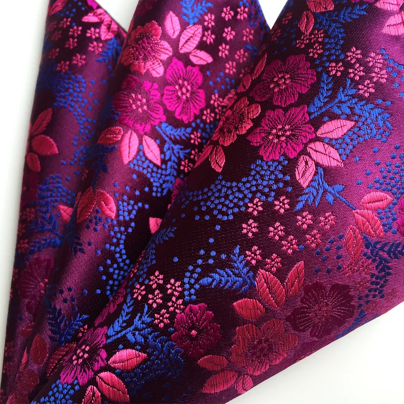 Luxe 25*25Cm Mannen Vintage Bloemen Paisley Zijde Hanky Pochet Mode Mannen Hanky Voor Wedding Party borst Handdoek