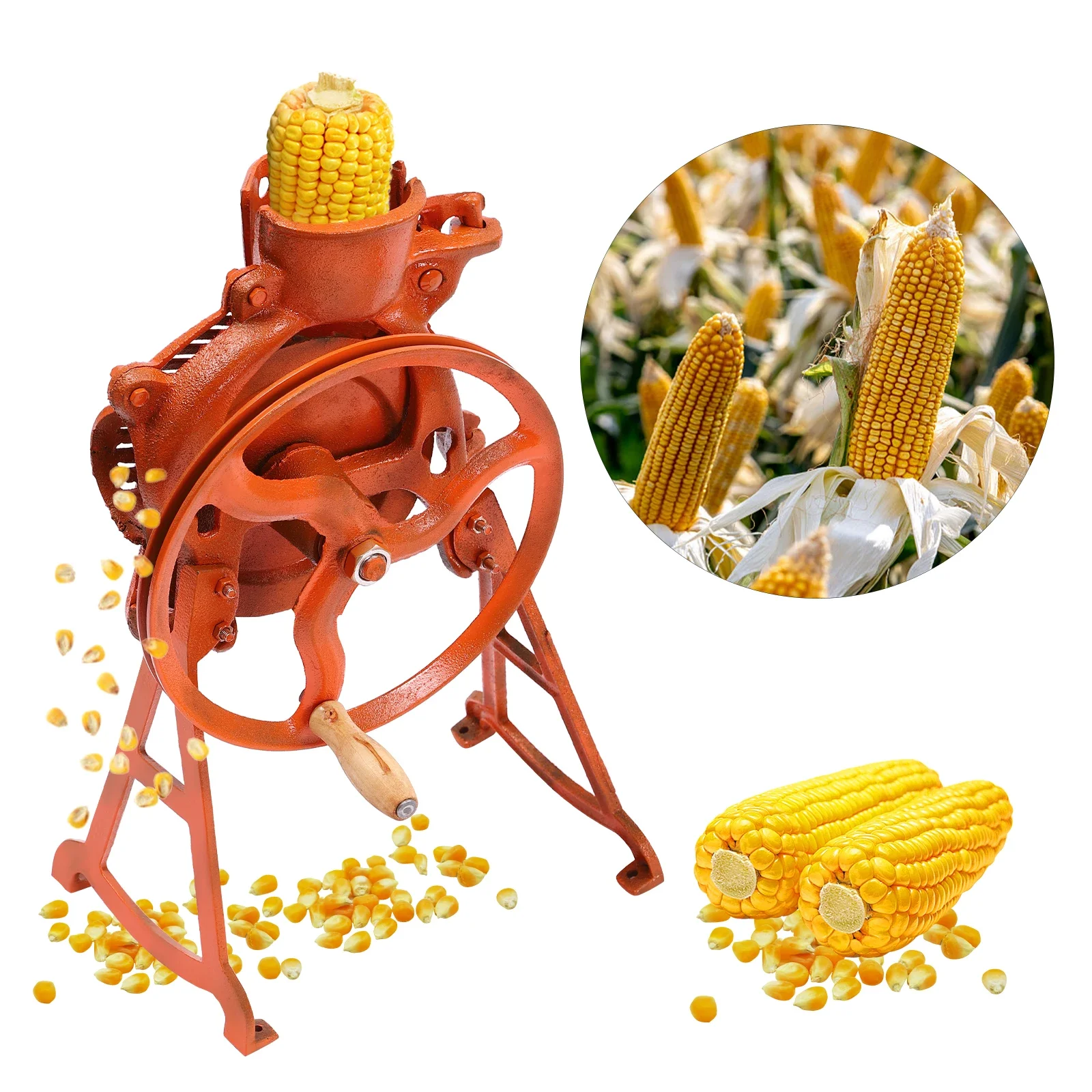 Hand Corn Thresher Time-saving 2-in-1 Corn Thresher 5-10s Thresh 1 Corn Corn Cob Sheller for Farm ﻿ ﻿ ﻿ ﻿