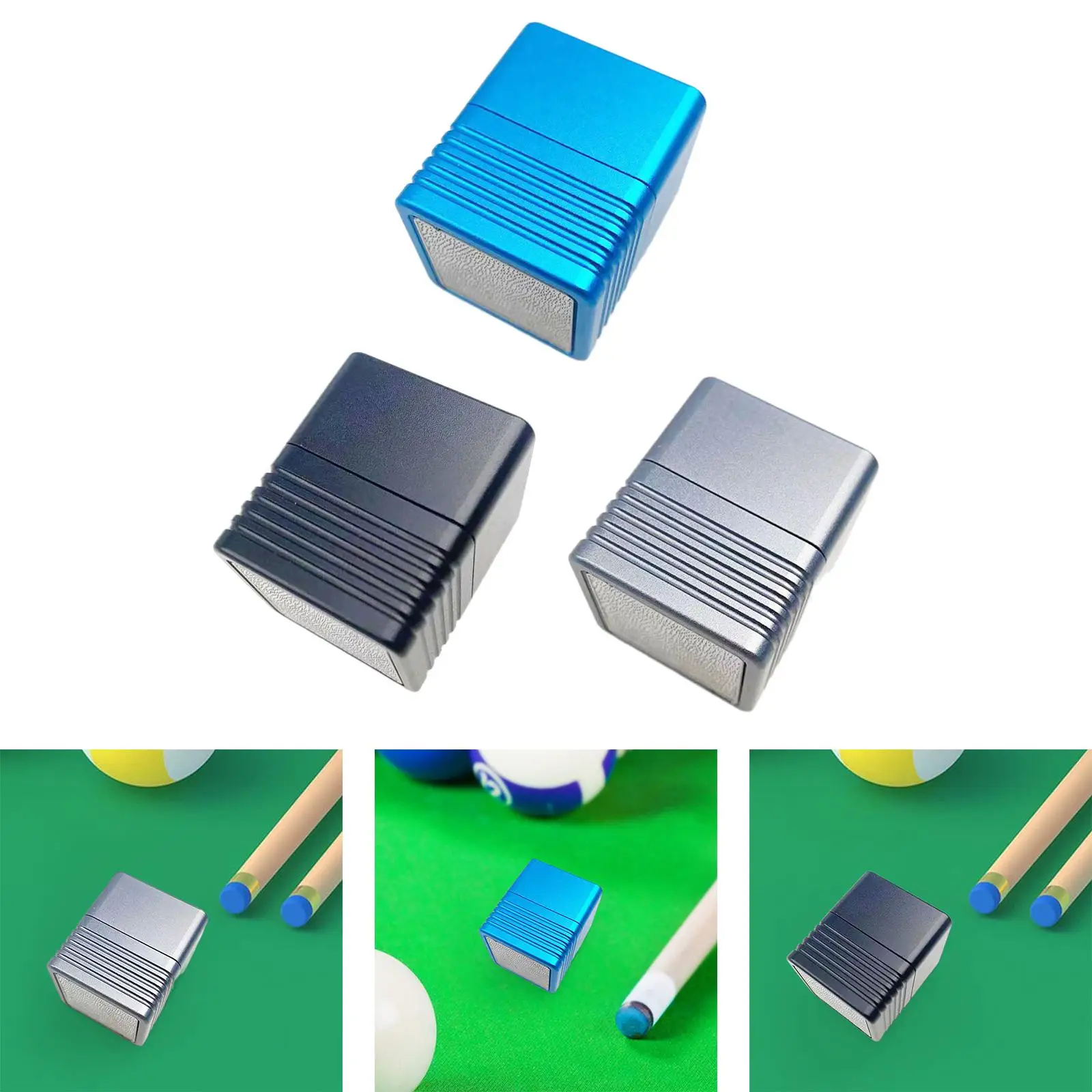 

Pool Cue Chalk Holder Compact Snooker Accessories Metal Billiard Chalk Case