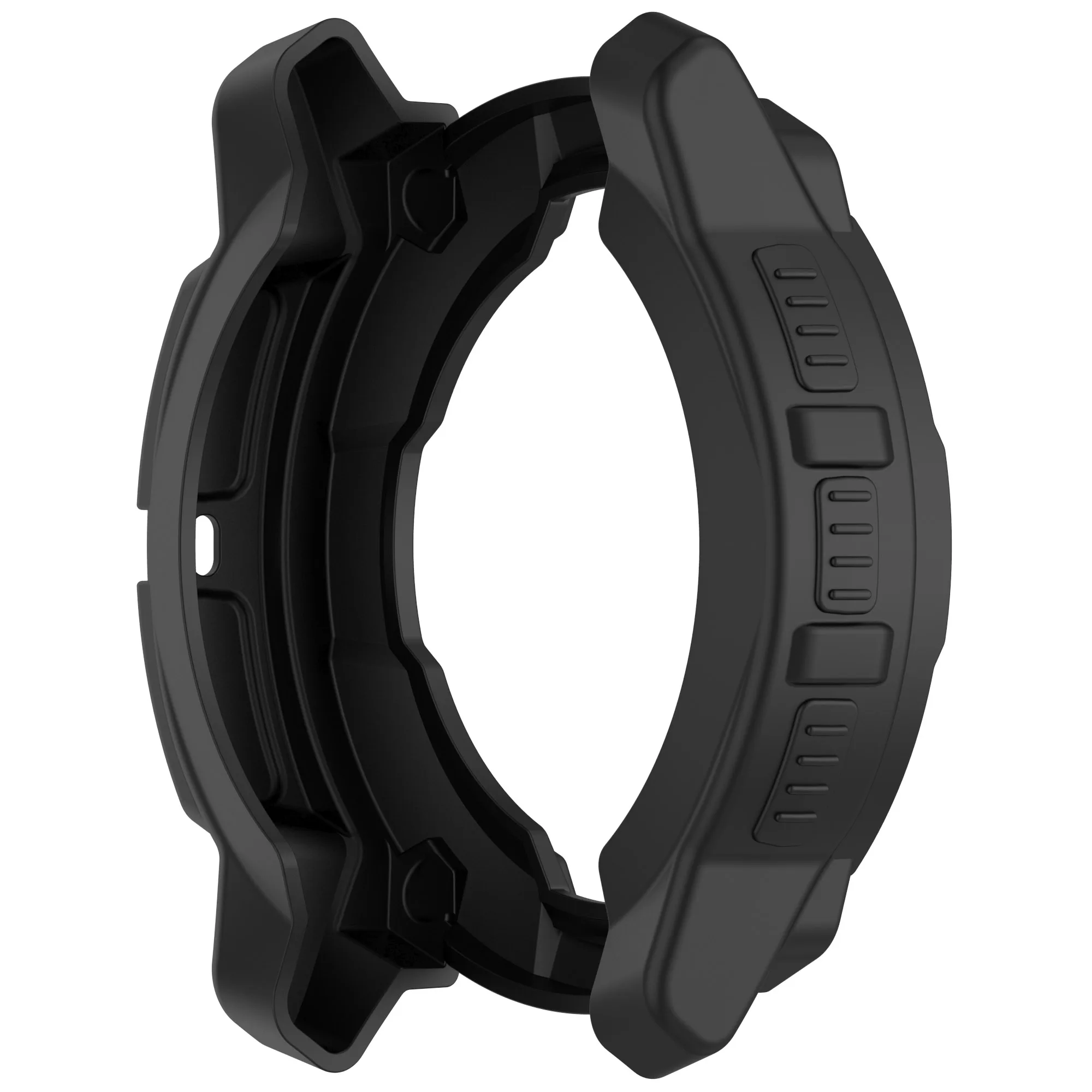For Garmin Instinct E 45mm Armor Watch Case Shockproof TPU Rugged Protective Cover - Black