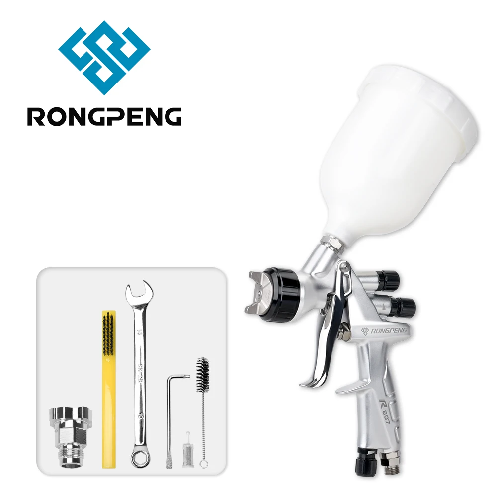 

RONGPENG Spray Gun-Ultra Efficiency R807 Professional Automotive Spray Gun 1.3mm Nozzle For Car Painting Airbrush Kit Car Repair