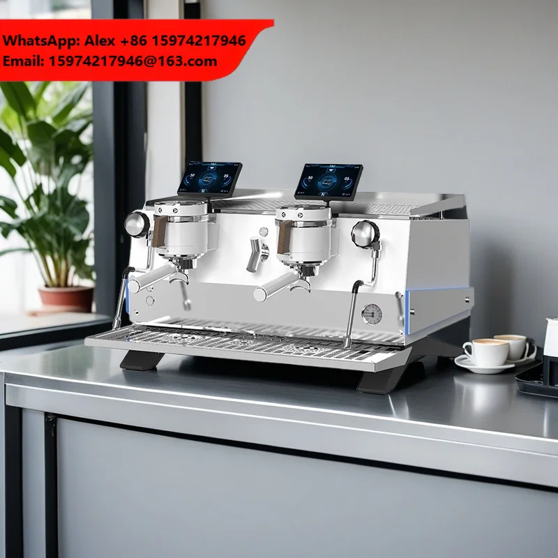 Dragon AR-2 Single Or Two Group Wholesale Semi Automatic Espresso Coffee Machine With Commercial Coffee Grinder