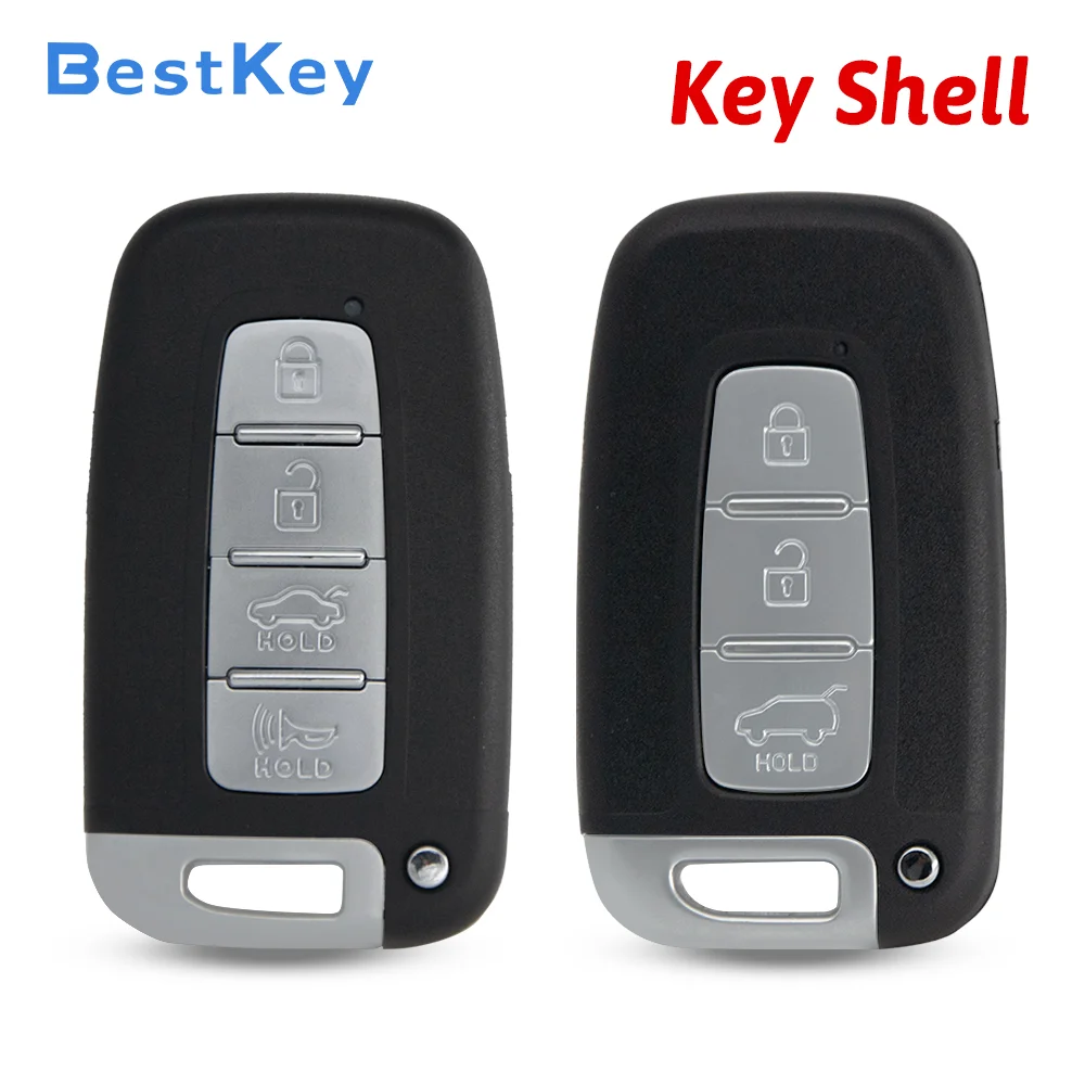 Best Key Workshop OEM Smart Key Casing 3-4 Button Direct Installation No Cutting Required Shell for Hyundai Kia Vehicles