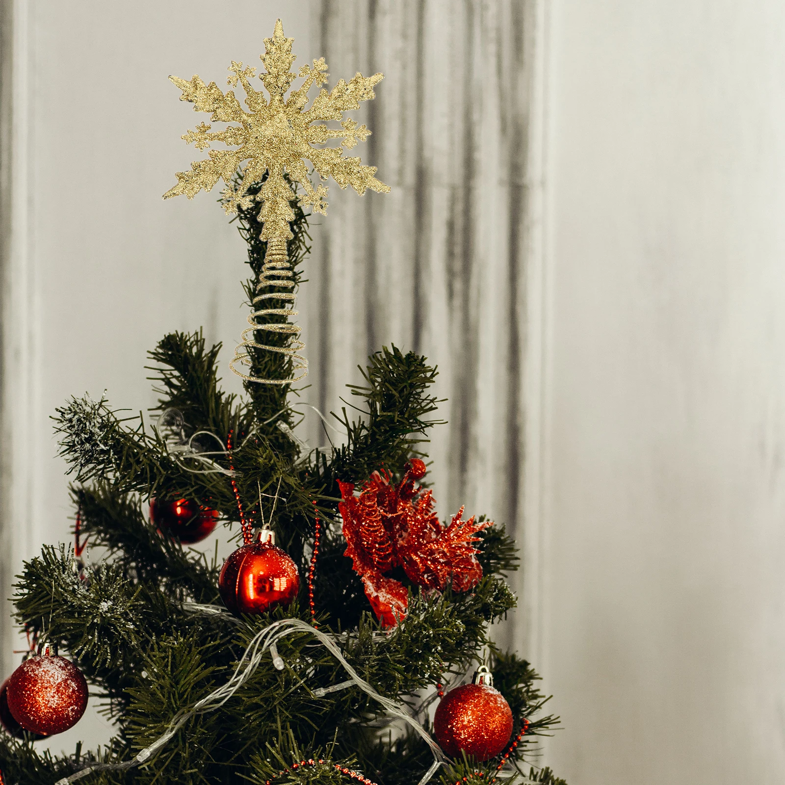 

2 Pcs Christmas Tree Top Star Decoration Holiday Plastic Hanging Ornaments from Ceiling