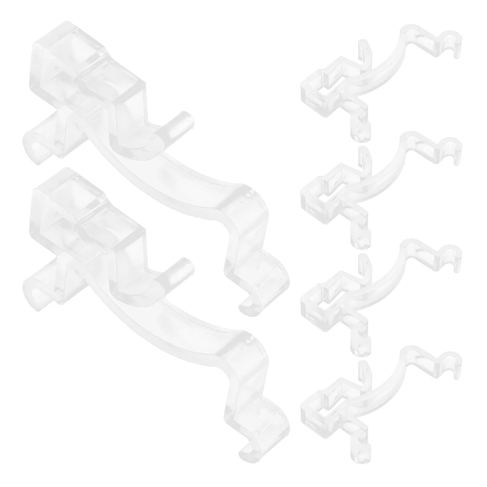 

6pcs Reusable Clamps Hidden Window Curtain Accessories Clear Short For Vertical Blinds Replacement Parts Valance Hidden Valance