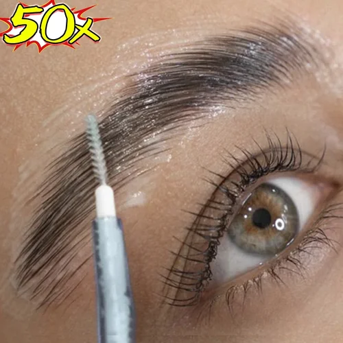 Imagen 2 del producto 50 Uds Mini cepillo para cejas cepillos portátiles para permanente de cejas desechables flexibles Micro pestañas cepillos para levantar cejas herramientas aplicadoras