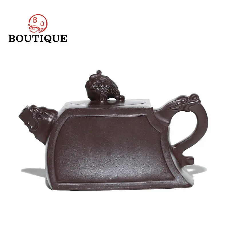 

240ML Yixing Raw Ore Purple Sands Tea Pot Handmade Stale Purple Clay Kettle Tea Making Pot Chinese Kungfu Teaset Collection Gift