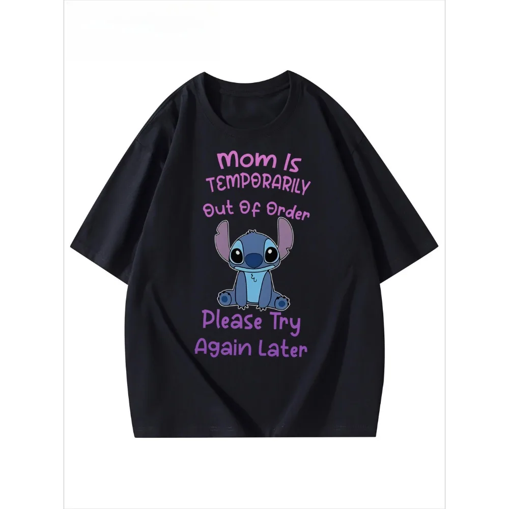 2025 جديد الصيف زوجين لطيف غرزة الكرتون المطبوعة المرأة العصرية تي شيرتات قصيرة الاكمام قميص أبيض بحجم ضخم رداء علوي غير رسمي فضفاض