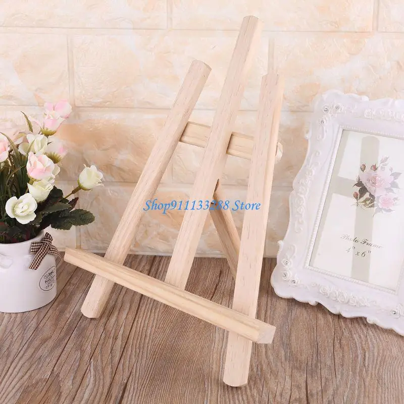 G88D Small Vertical Wooden Tripod 8.2''x11'' Art Display Stand Adjustable Foldable