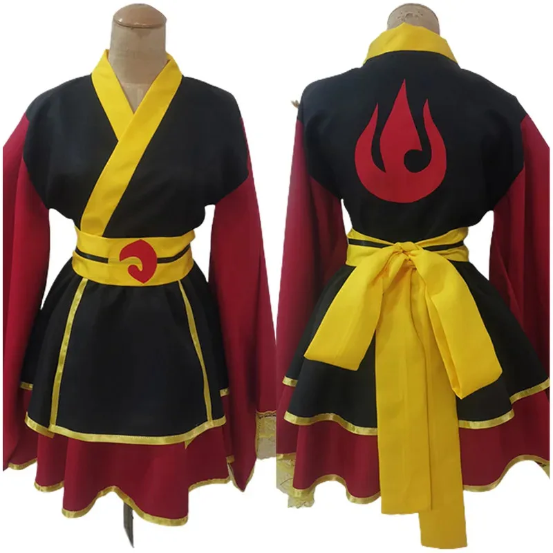 Avatar: o último mestre do ar zuko cosplay traje feminino meninas lolita dres roupas halloween carnaval terno sk;m1