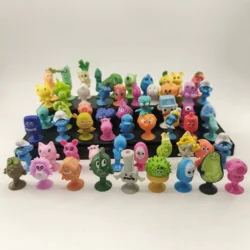 20-60PCS Soft 2.5cm Stikeez Mini Vegetable Fruit Animals Bread Action Figure Models Cute Cartoon Dolls Kids Toys Children Gift