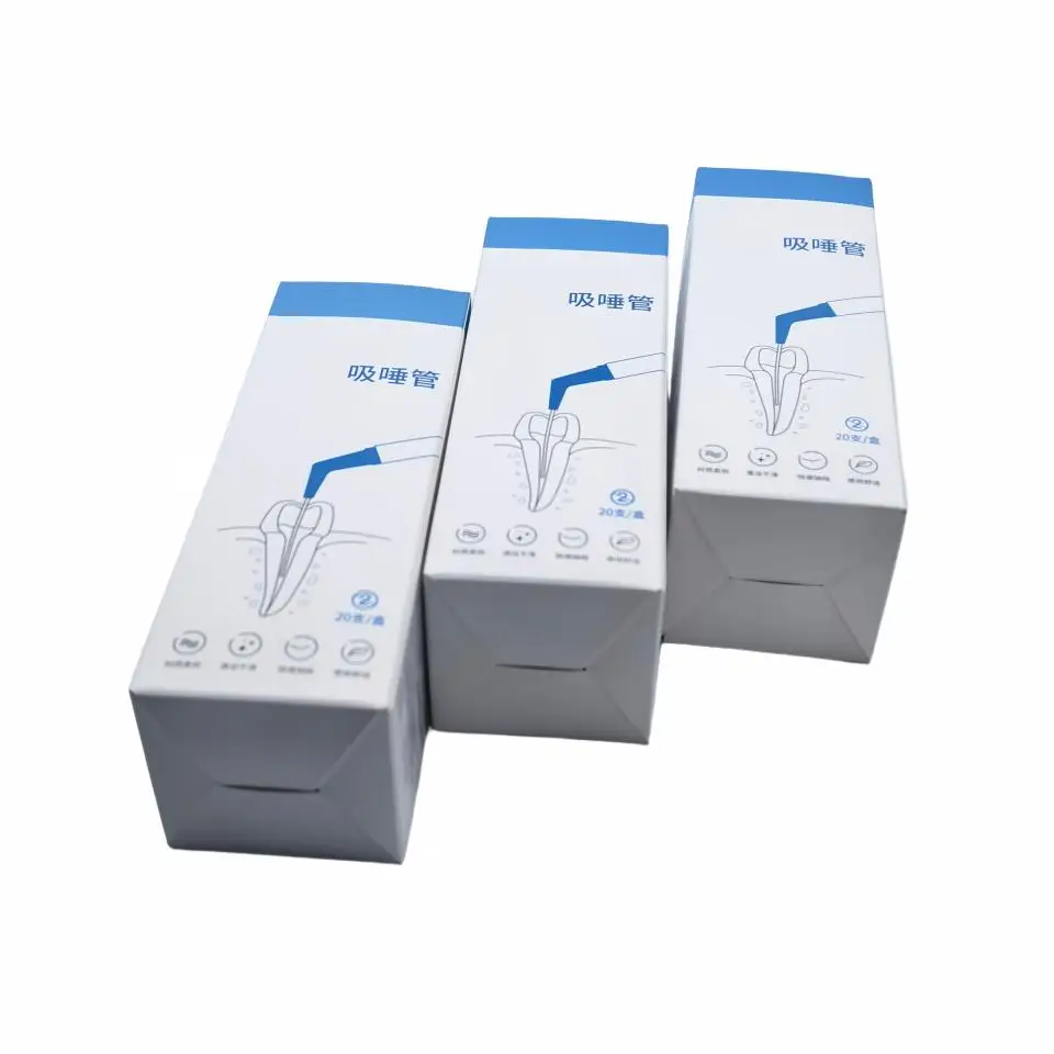 20Pcs Dental Endodontic Suction Tips Disposable Root Canal Aspirator Tips Irrigation Drying Tube Accessories Supplies Box