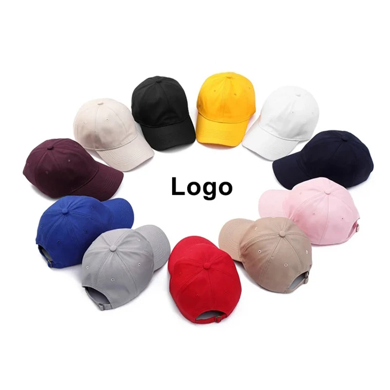 Custom Logo Cotton Soft Top Baseball Cap For Women Men Classics Simple Adjustable Dad Hat Outdoor Sport Dad Hats Wholsale